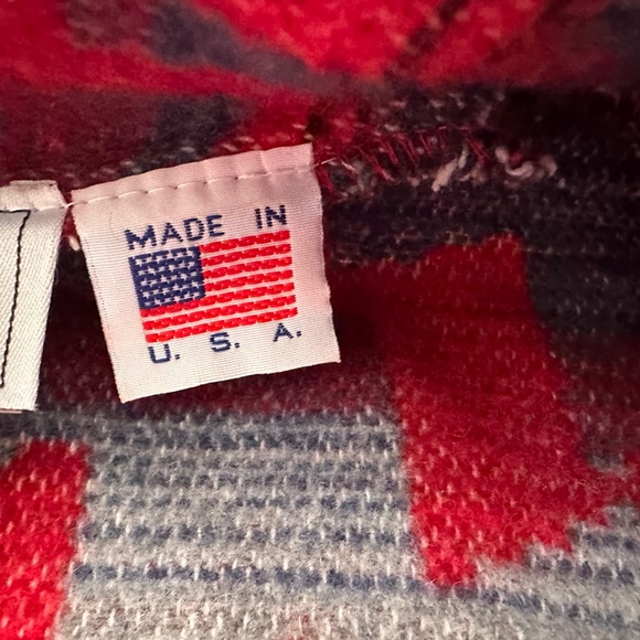 VTG Rhonda Stark Western Indian Blanket Jacket Womens Concho Flounce Aztec Wool - Picture 9 of 12